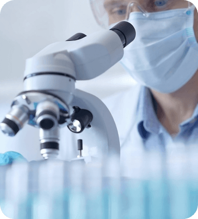 Test tubes with liquid